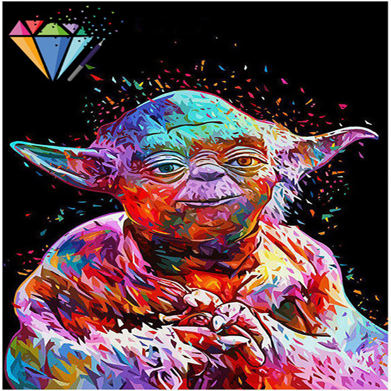 Diamond Painting Star Wars Yoda 50x40cm Envio Inmediato